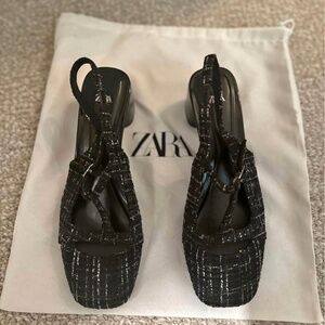 Zara black heel shoes